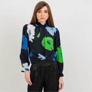 Tucker NYC - Stella Top | Maxi Poppies in Blue and Green